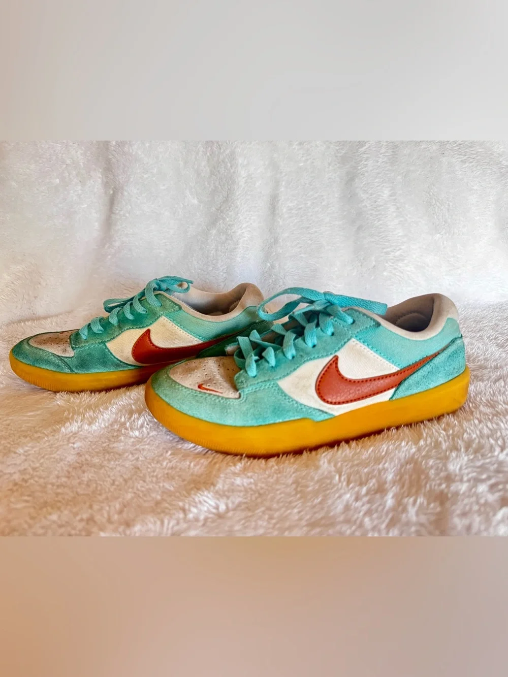 Nike SB Force 58 Skate Shoe in Green Frost / Dark Russet